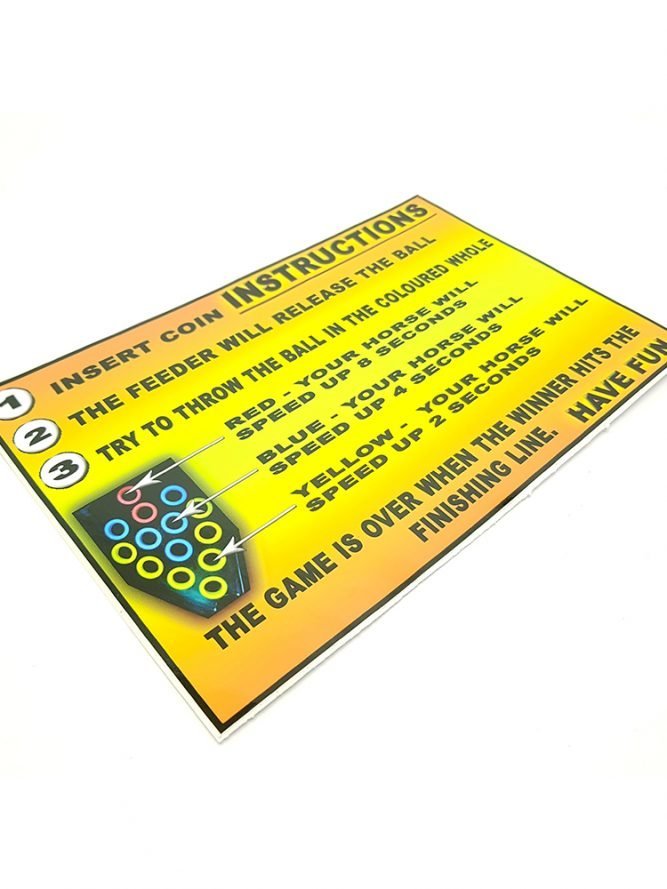 DW 067 GAME RULES STICKER FOR GRAND HORSE RACING